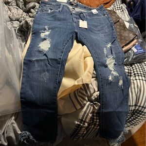 Distressed Blue Jeans Judy blue skinny fit size 15